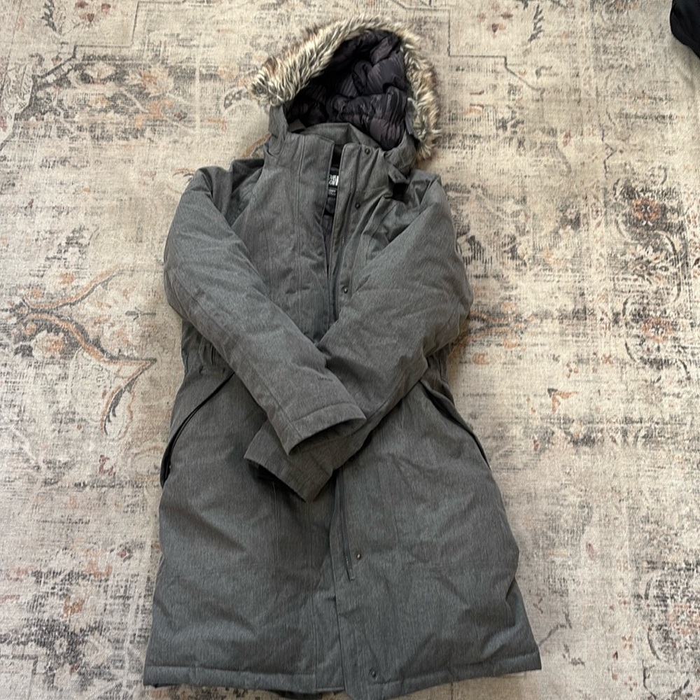 Gray women’s North Face coat